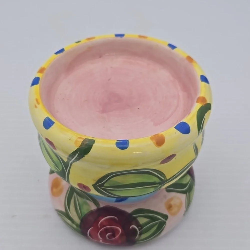 Chaleur By Karen Gelff  Floral Ceramic 2.5
